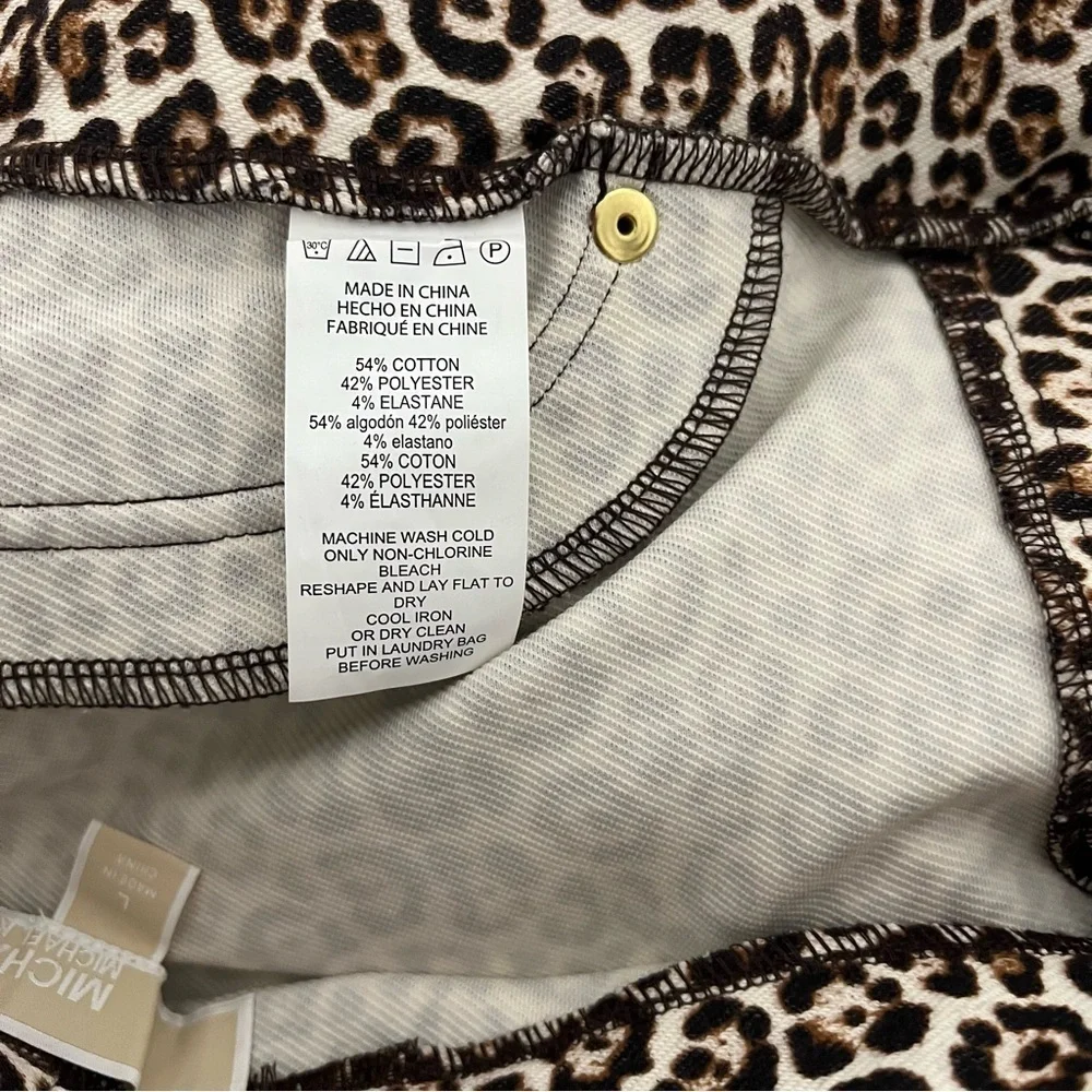 Michael Kors Women’s Leopard Print Black/Brown Jeggings Business Casual EUC